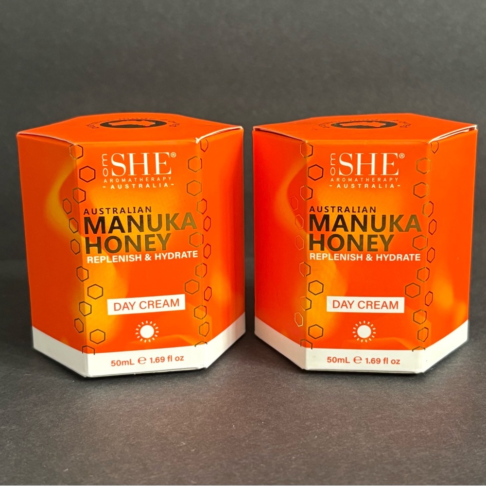 2x Om SHE Australian Manuka Honey Day Cream Replenish & Hydrate 1.69oz / 50ml EA